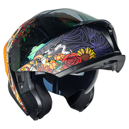 CASCO ORION CATRINA NARANJA CON MICA DE REGALO 4