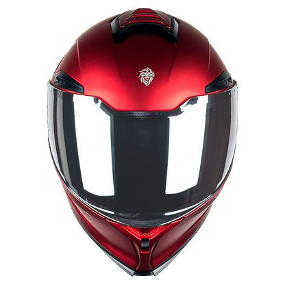 CASCO ORION ROJO CON LUZ LED 2
