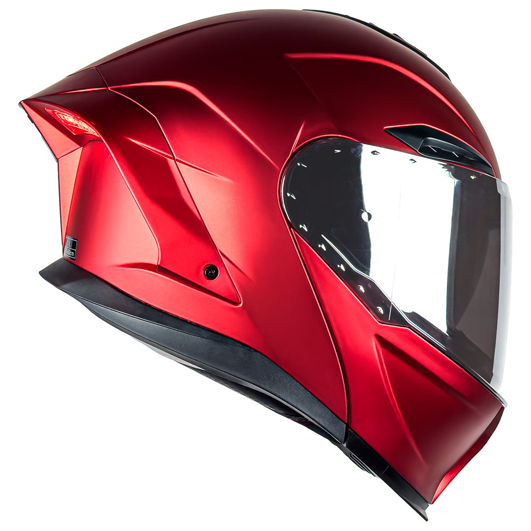 CASCO ORION ROJO CON LUZ LED 1