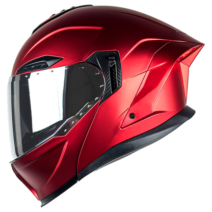 CASCO ORION ROJO CON LUZ LED 3