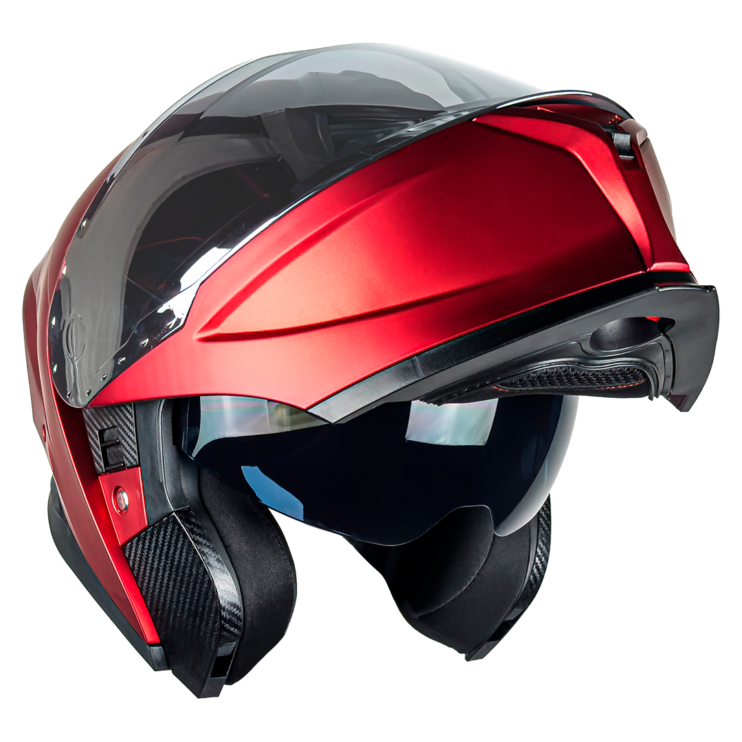 CASCO ORION ROJO CON LUZ LED 5