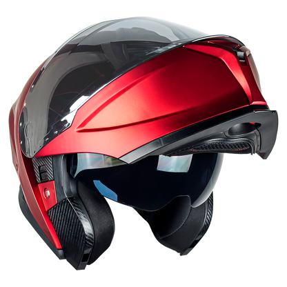 CASCO ORION ROJO CON LUZ LED 5