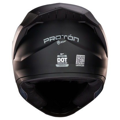 CASCO PROTON SOLIDO NEGRO MATE Cascos KOV + de motociclista