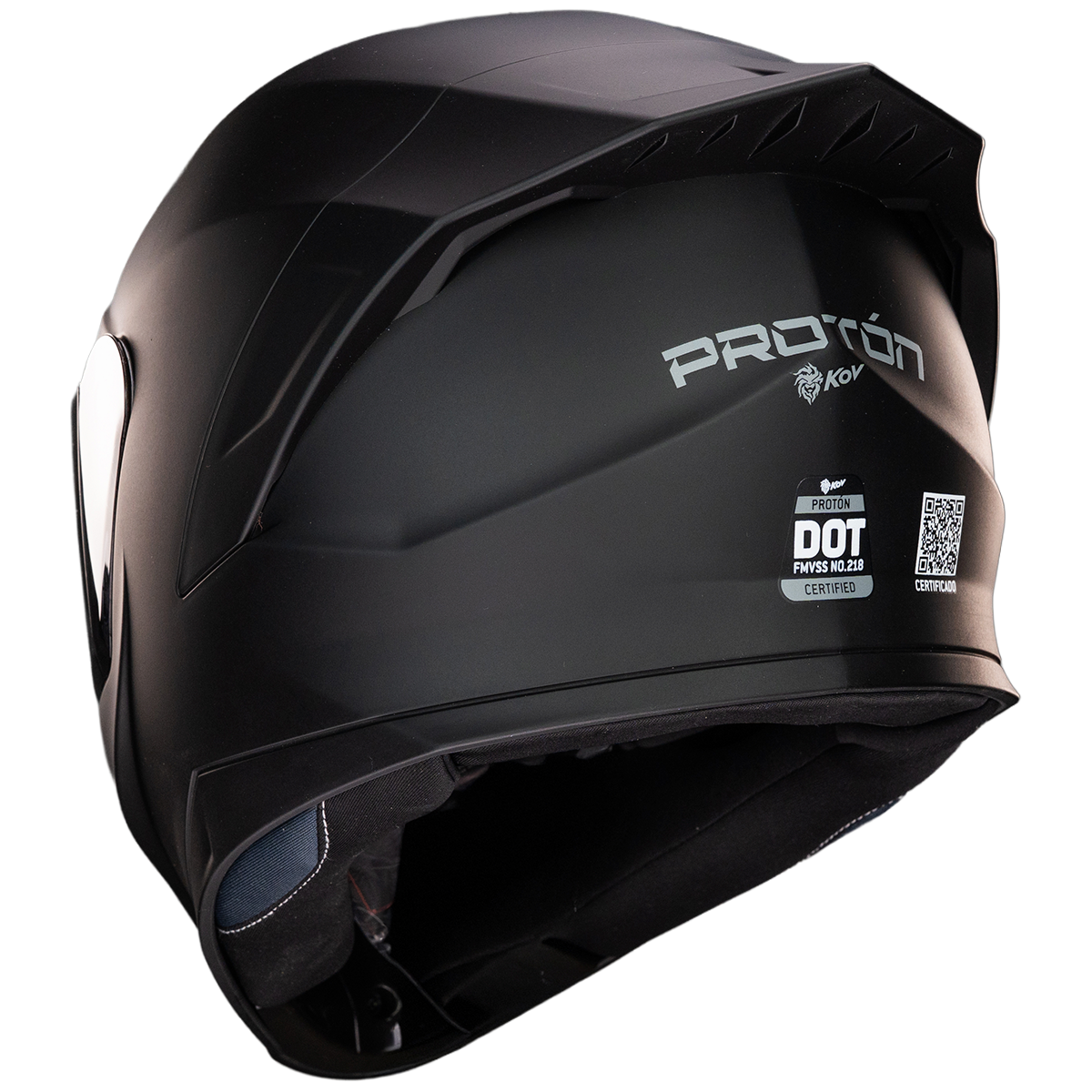 CASCO PROTON SOLIDO NEGRO MATE Cascos KOV + de motociclista