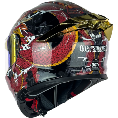 CASCO THUNDER QUETZALCOATL ROJO