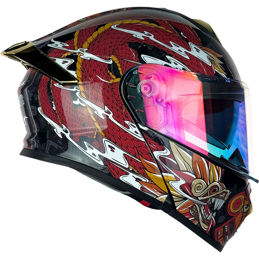 CASCO THUNDER QUETZALCOATL ROJO
