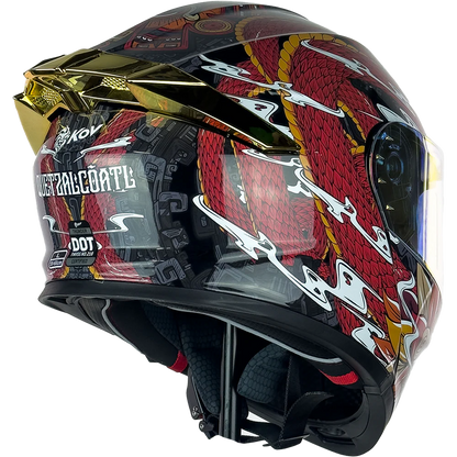 CASCO THUNDER QUETZALCOATL ROJO