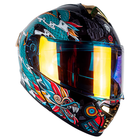 CASCO THUNDER QUETZALCOATL VERDE