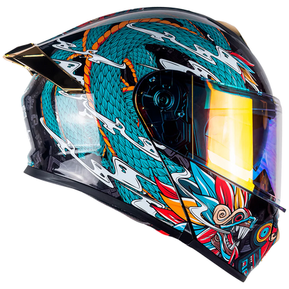 CASCO THUNDER QUETZALCOATL VERDE