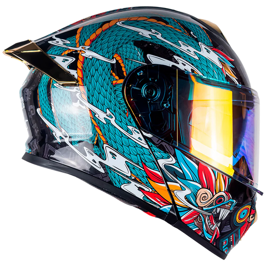 CASCO THUNDER QUETZALCOATL VERDE