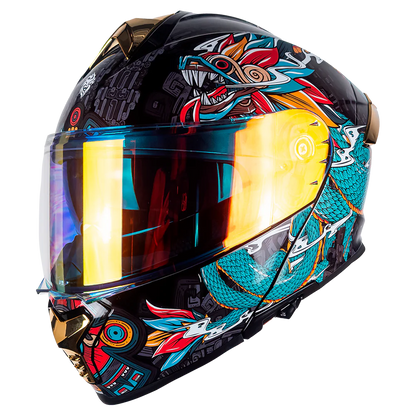 CASCO THUNDER QUETZALCOATL VERDE