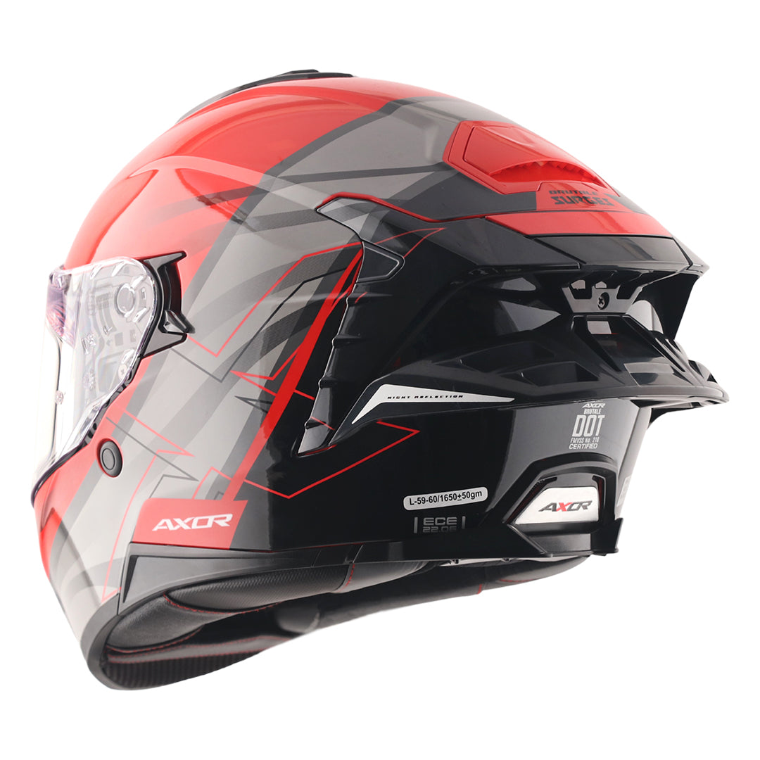 CASCO BRUTALE SURGES ROJO/GRIS