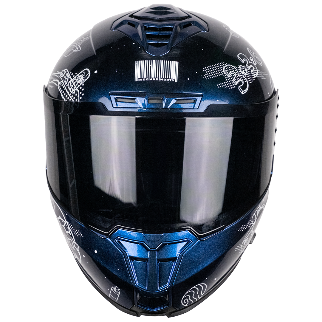 CASCO SNOW RICK & MORTY GALACTIC AZUL FLUORESCENTE 2