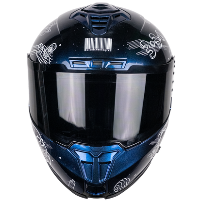 CASCO SNOW RICK & MORTY GALACTIC AZUL FLUORESCENTE 2