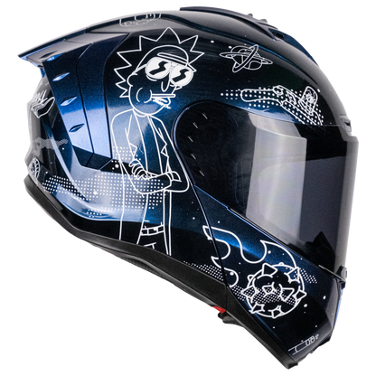CASCO SNOW RICK & MORTY GALACTIC AZUL FLUORESCENTE 1