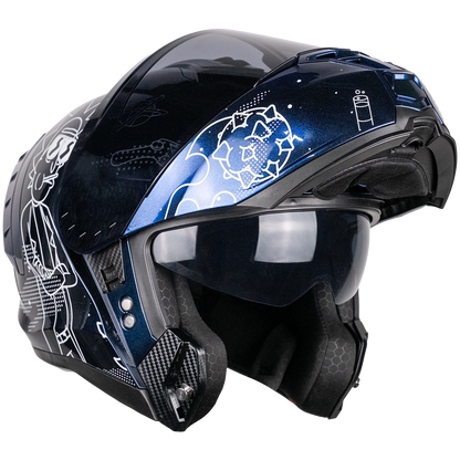 CASCO SNOW RICK & MORTY GALACTIC AZUL FLUORESCENTE 5
