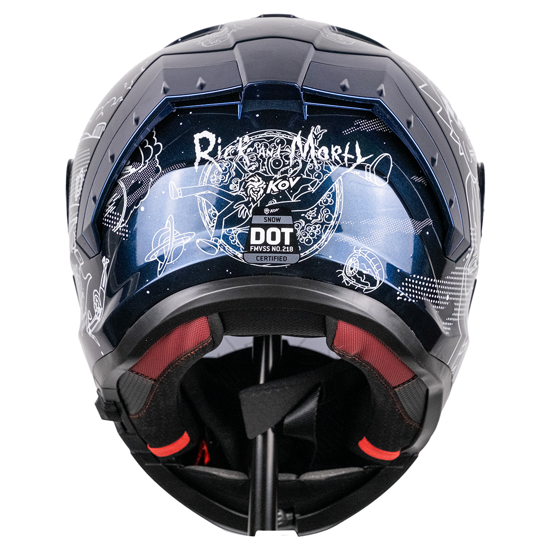 CASCO SNOW RICK & MORTY GALACTIC AZUL FLUORESCENTE 4