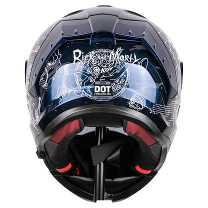 CASCO SNOW RICK & MORTY GALACTIC AZUL FLUORESCENTE 4