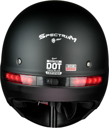 CASCO SPECTRUM NEGRO MATE LUZ LED Cascos KOV + de motociclista