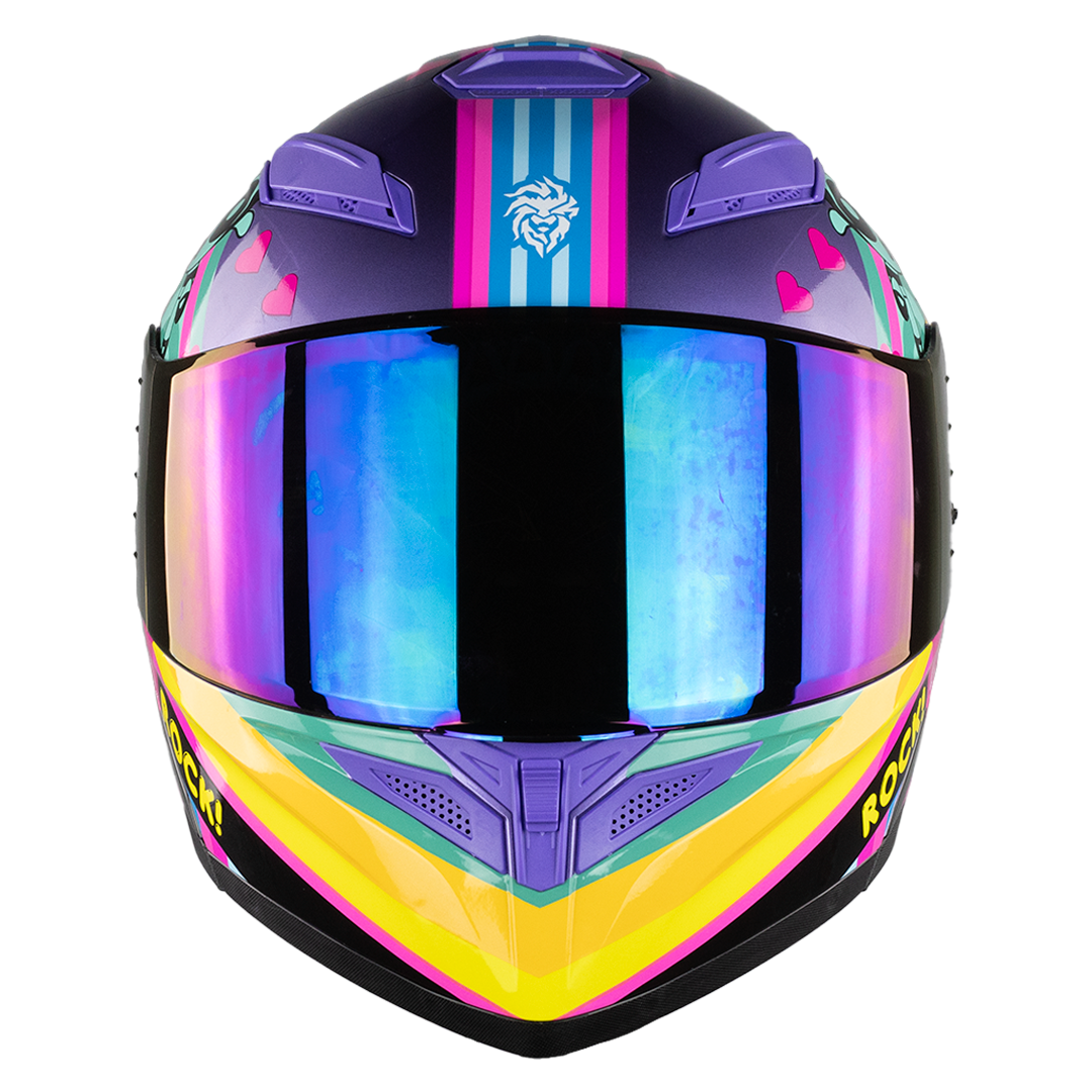 CASCO STARK CHICAS SUPERPODEROSAS ROCK GIRL MORADO Cascos KOV + de motociclista