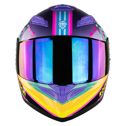 CASCO STARK CHICAS SUPERPODEROSAS ROCK GIRL MORADO Cascos KOV + de motociclista