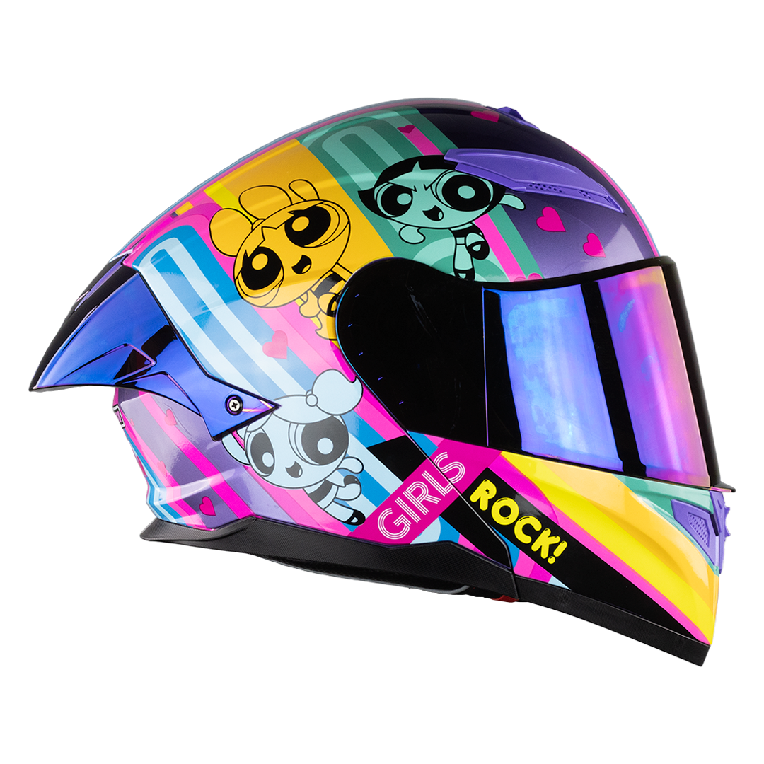 CASCO STARK CHICAS SUPERPODEROSAS ROCK GIRL MORADO Cascos KOV + de motociclista