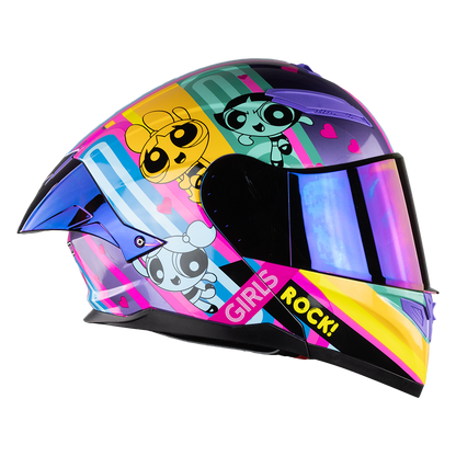CASCO STARK CHICAS SUPERPODEROSAS ROCK GIRL MORADO Cascos KOV + de motociclista