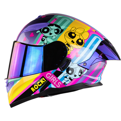 CASCO STARK CHICAS SUPERPODEROSAS ROCK GIRL MORADO Cascos KOV + de motociclista