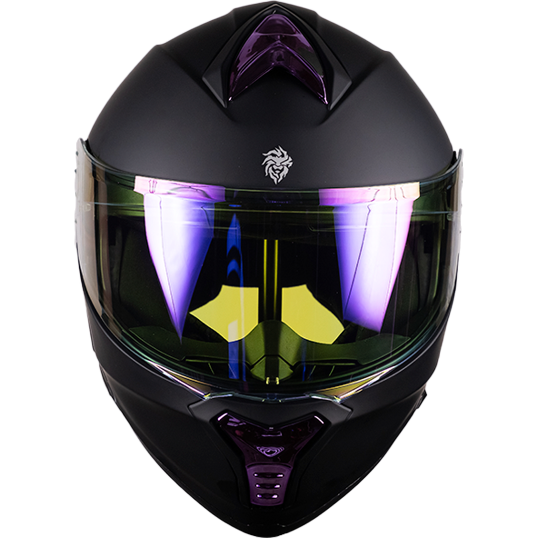 CASCO THUNDER NEGRO MATE MORADO Cascos KOV + de motociclista