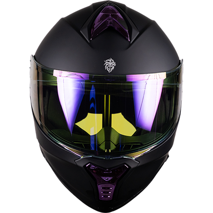 CASCO THUNDER NEGRO MATE MORADO Cascos KOV + de motociclista