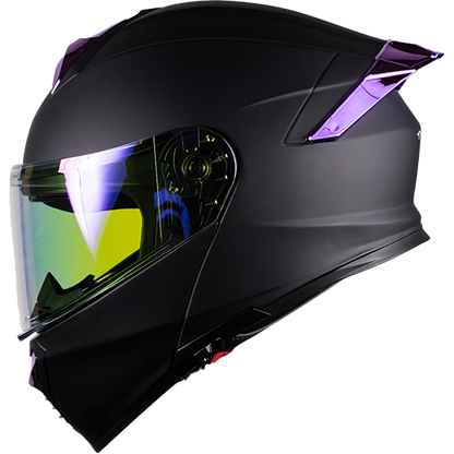 CASCO THUNDER NEGRO MATE MORADO Cascos KOV + de motociclista
