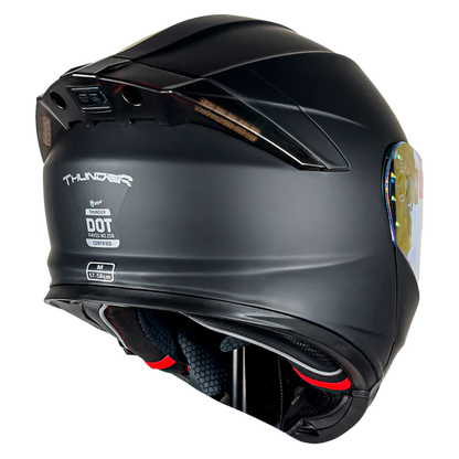 CASCO THUNDER LED NEGRO MATE