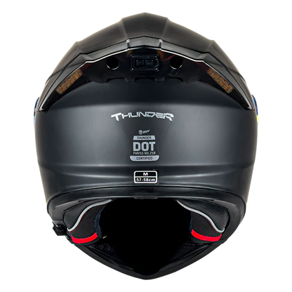 CASCO THUNDER LED NEGRO MATE