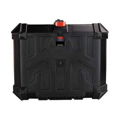 MALETERO TOP CASE BLACK CON RESPALDO 45 L Accesorios KOV + de motociclista