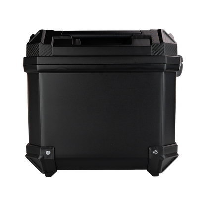MALETERO TOP CASE BLACK CON RESPALDO 45 L Accesorios KOV + de motociclista