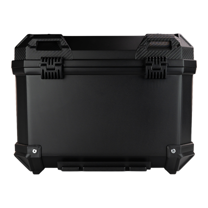 MALETERO TOP CASE BLACK CON RESPALDO 45 L Accesorios KOV + de motociclista