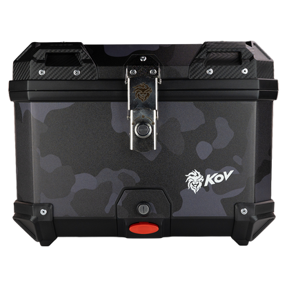 MALETERO TOP CASE CAMUFLAJE CON RESPALDO 45 L Accesorios KOV + de motociclista