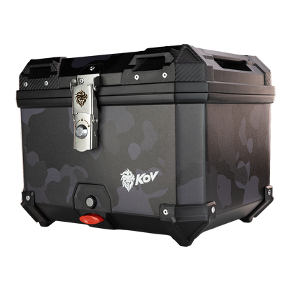 MALETERO TOP CASE CAMUFLAJE CON RESPALDO 45 L Accesorios KOV + de motociclista
