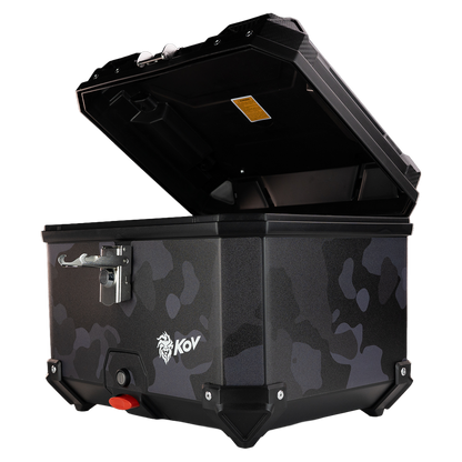 MALETERO TOP CASE CAMUFLAJE CON RESPALDO 45 L Accesorios KOV + de motociclista