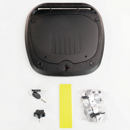 MALETERO TOP CASE CARBON CON RESPALDO 45 L Accesorios KOV + de motociclista