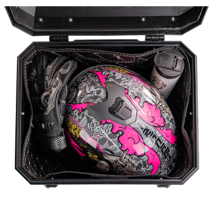MALETERO TOP CASE CARBON CON RESPALDO 45 L Accesorios KOV + de motociclista