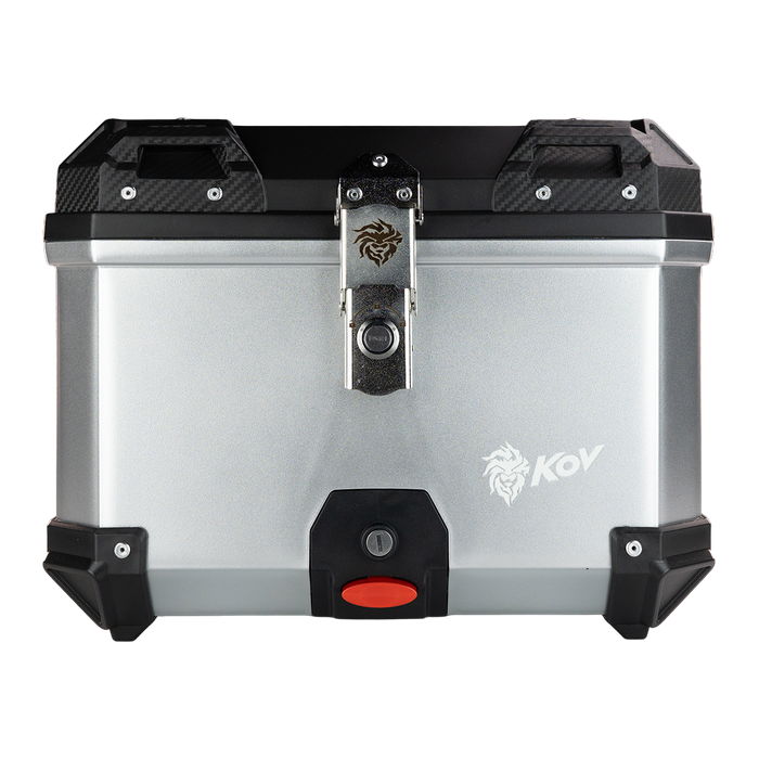 MALETERO TOP CASE SILVER CON RESPALDO 45 L Accesorios KOV + de motociclista