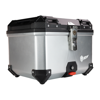 MALETERO TOP CASE SILVER CON RESPALDO 45 L Accesorios KOV + de motociclista