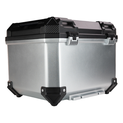 MALETERO TOP CASE SILVER CON RESPALDO 45 L Accesorios KOV + de motociclista