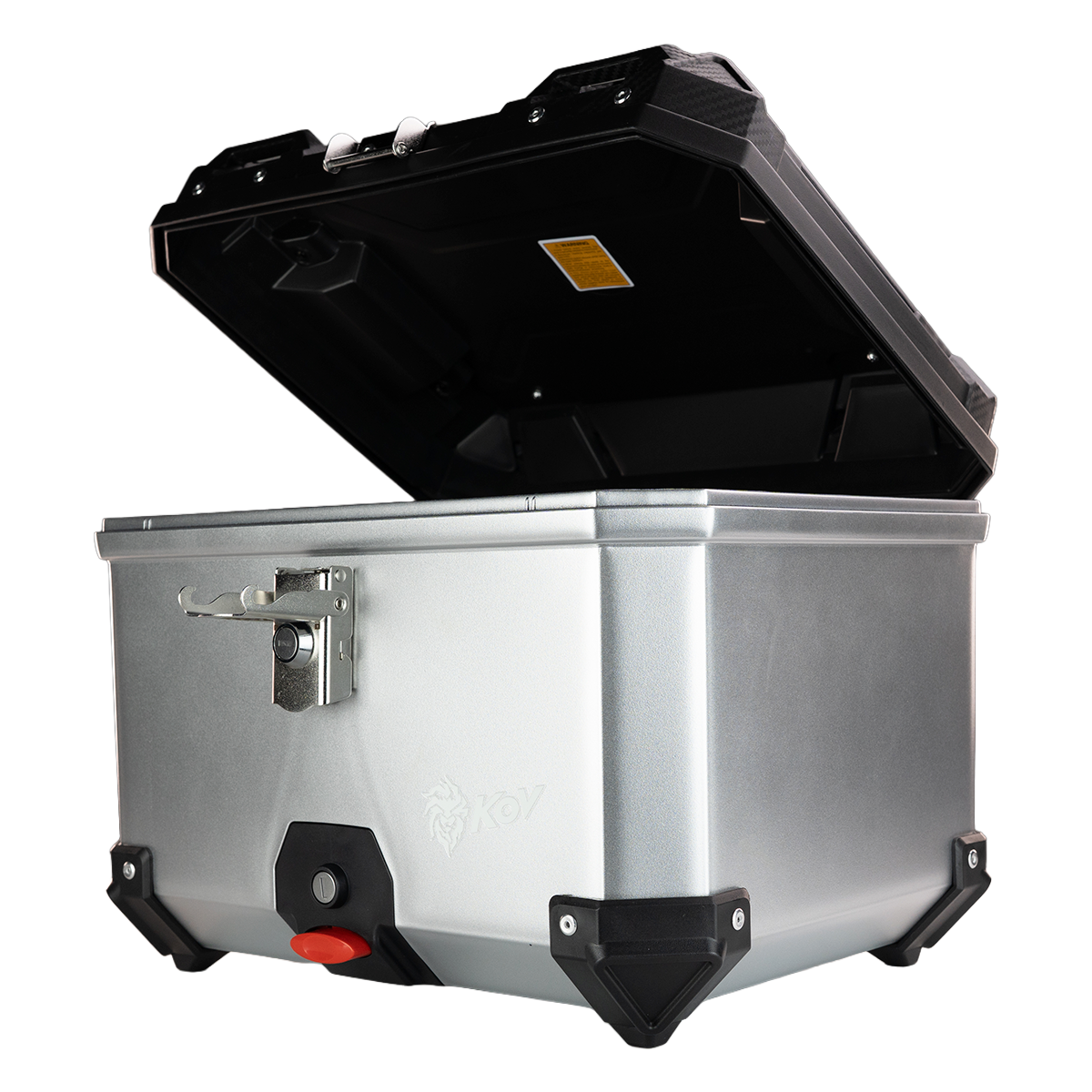 MALETERO TOP CASE SILVER CON RESPALDO 45 L Accesorios KOV + de motociclista