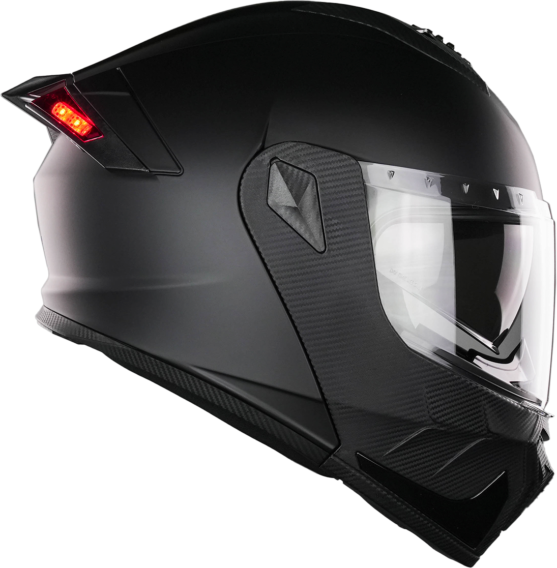 CASCO TURBO NEGRO MATE CON LUZ LED Cascos KOV + de motociclista