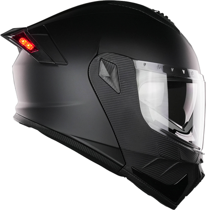 CASCO TURBO NEGRO MATE CON LUZ LED Cascos KOV + de motociclista