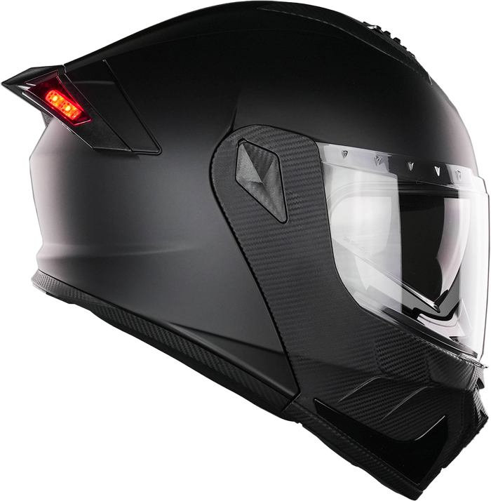 CASCO TURBO NEGRO MATE CON LUZ LED Cascos KOV + de motociclista