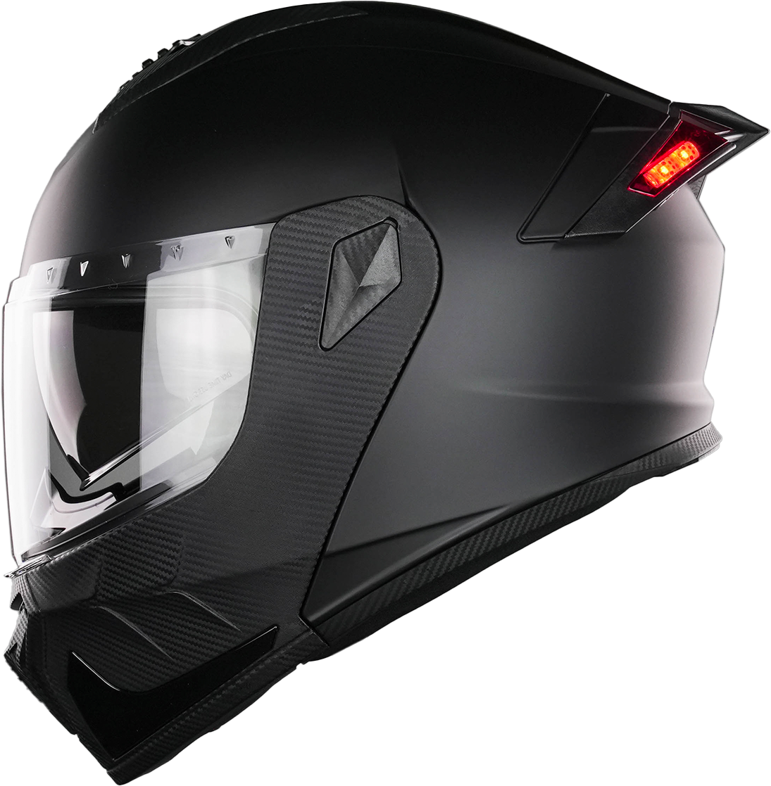 CASCO TURBO NEGRO MATE CON LUZ LED Cascos KOV + de motociclista