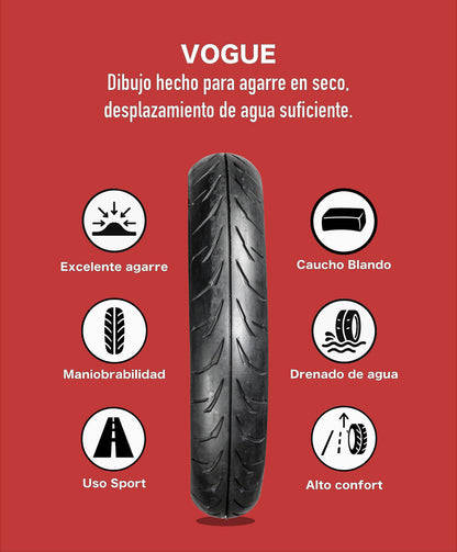 KOV TIRES VOGUE Llanta KOV + de motociclista